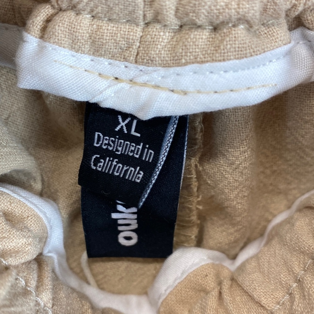 Ouku pull on pants XL drawstring elastic inseam 28” wide leg butter yellow - Picture 2 of 11